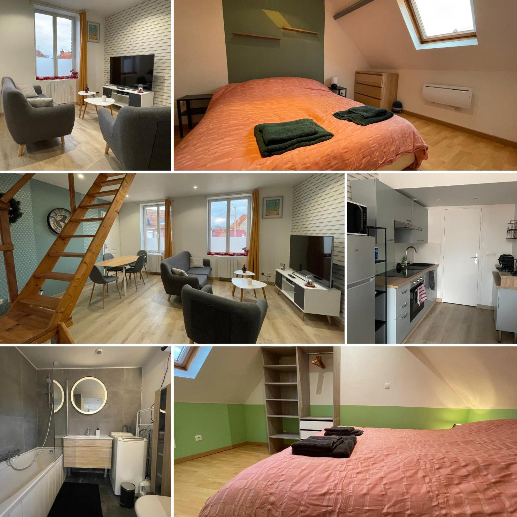 Gite Le Duplex - 5Min De La Gare Vers Lille-Lens-Arras Phalempin Exteriör bild