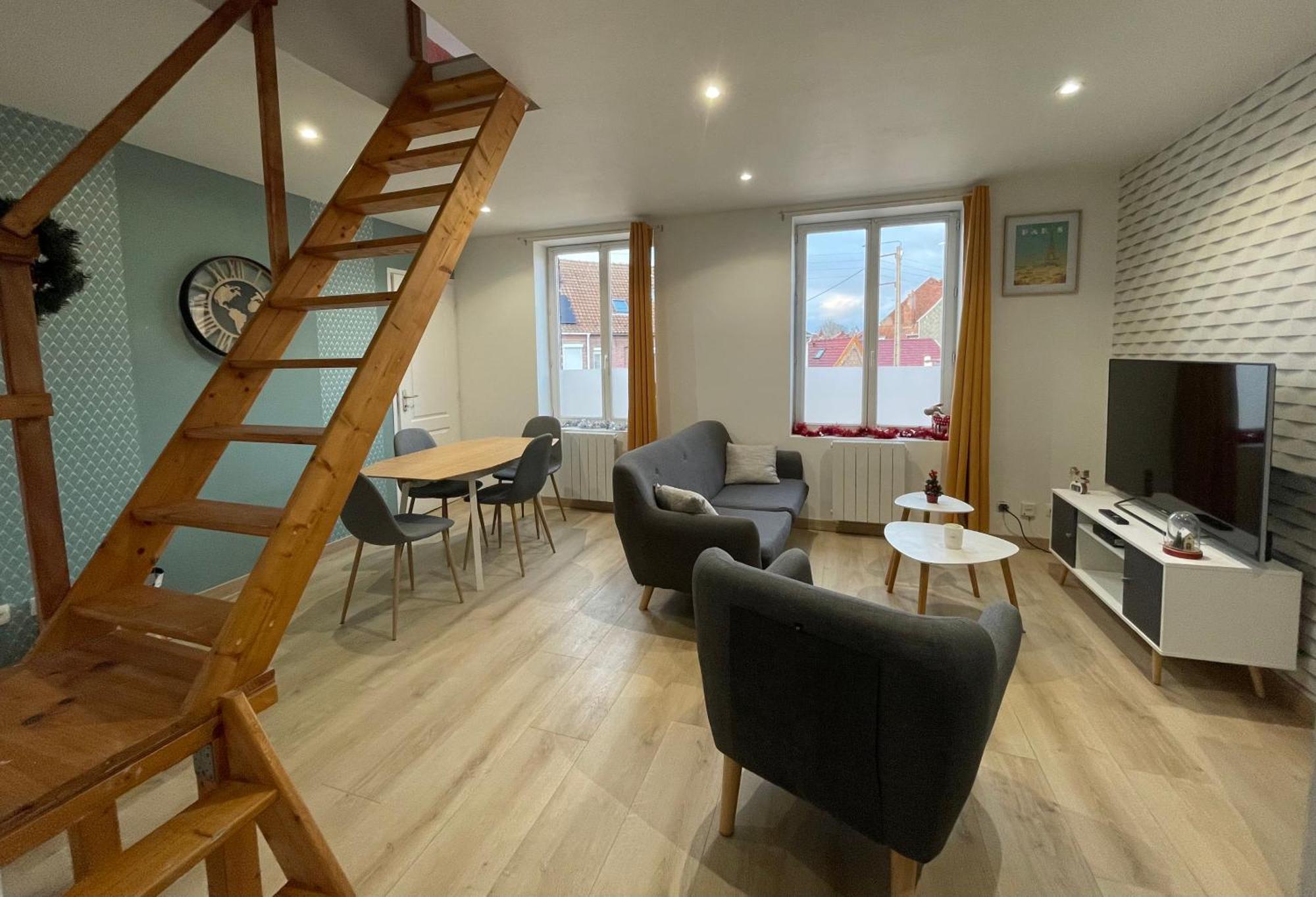 Gite Le Duplex - 5Min De La Gare Vers Lille-Lens-Arras Phalempin Exteriör bild