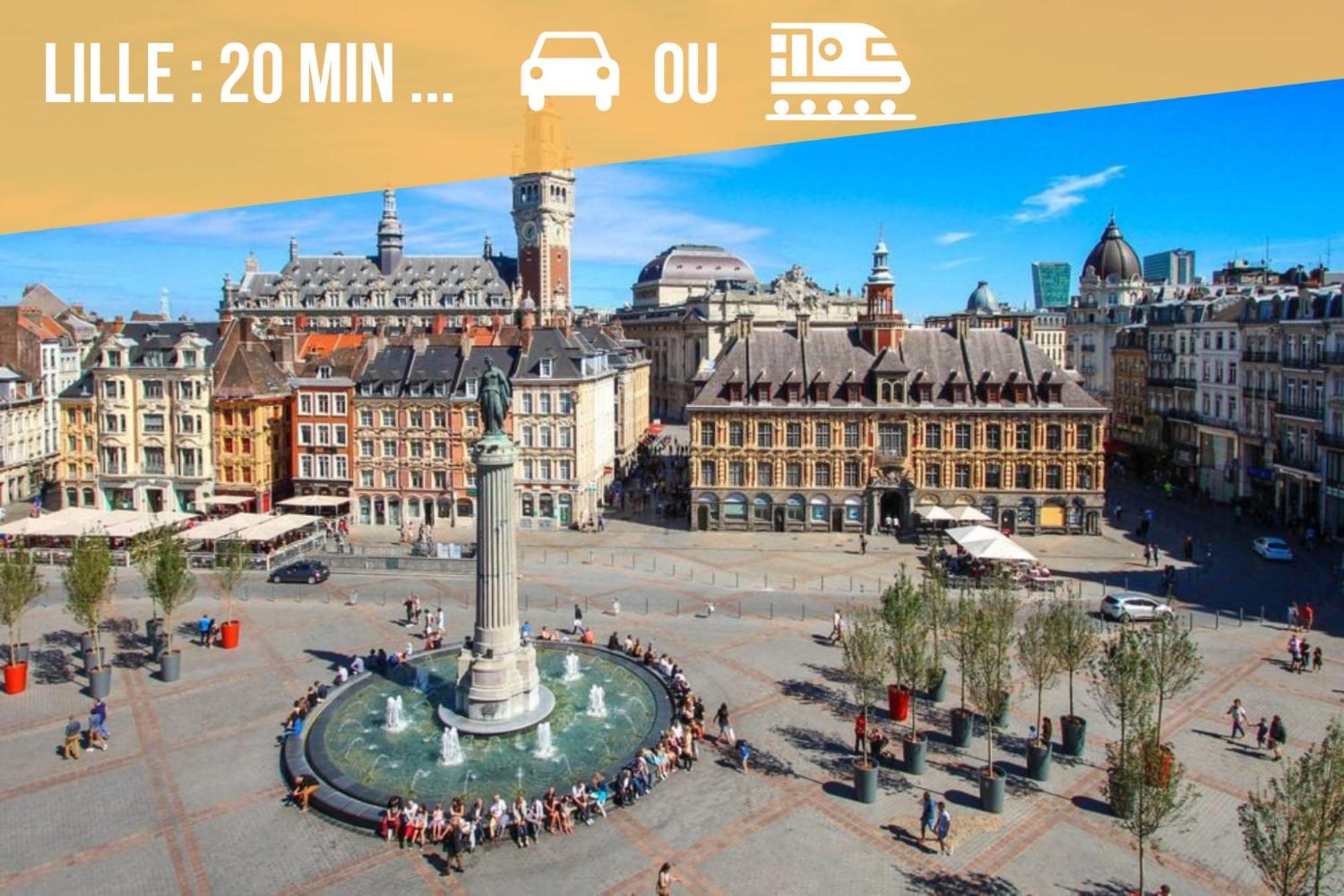 Gite Le Duplex - 5Min De La Gare Vers Lille-Lens-Arras Phalempin Exteriör bild